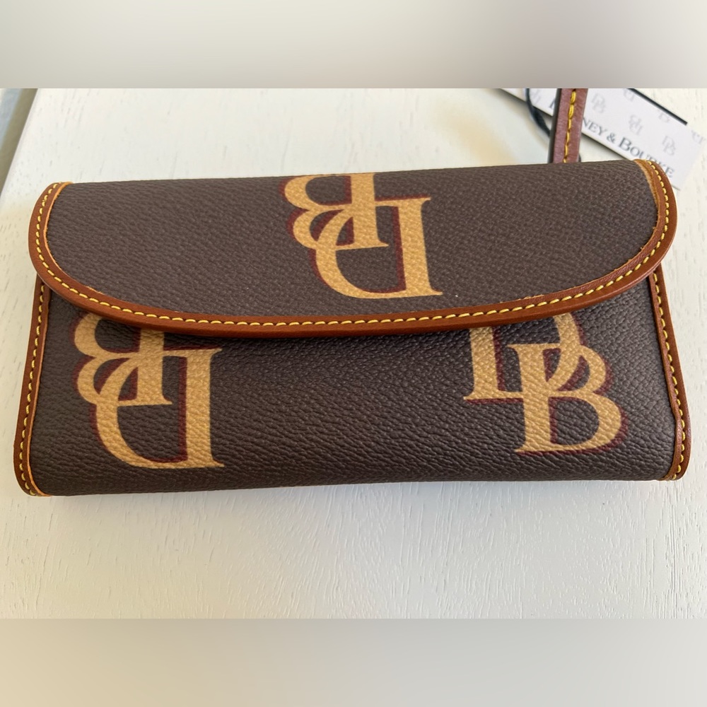 Dooney & Bourke Brown Monogram Leather Wallet